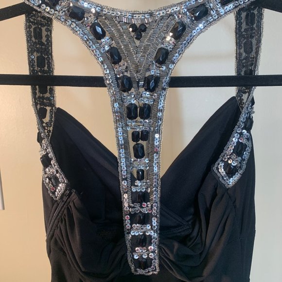 Little black dress with silver sequin detail - Picture 6 of 6